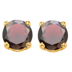 1.37 CT GARNET 10KT SOLID GOLD EARRINGS STUD