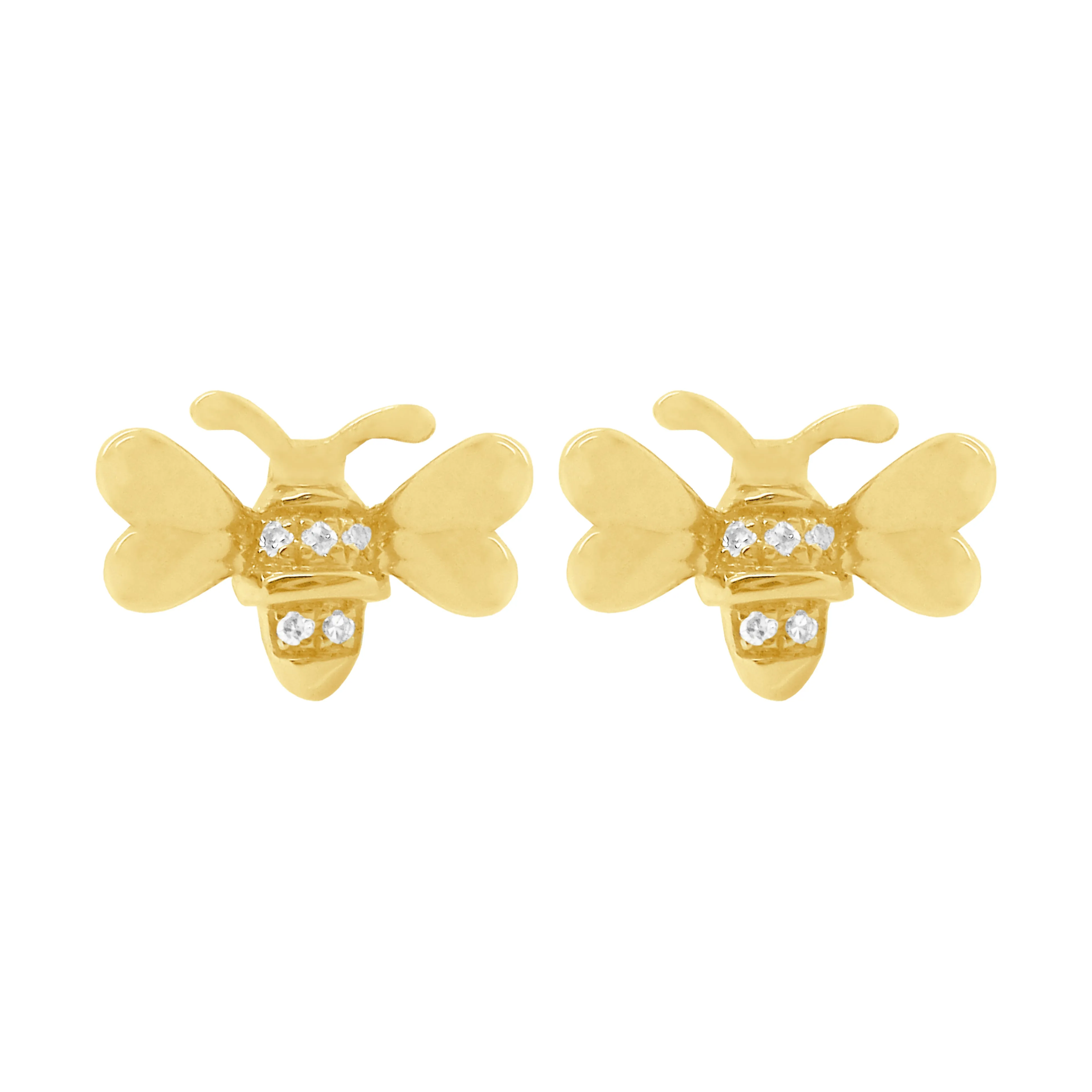 14K GOLD DIAMOND BAILEY BEE STUDS