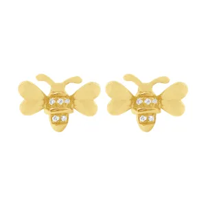 14K GOLD DIAMOND BAILEY BEE STUDS