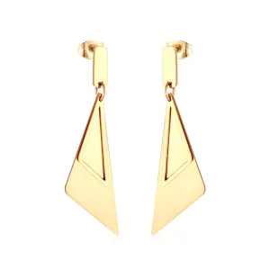 18K Gold PVD Geo Triangles Earrings