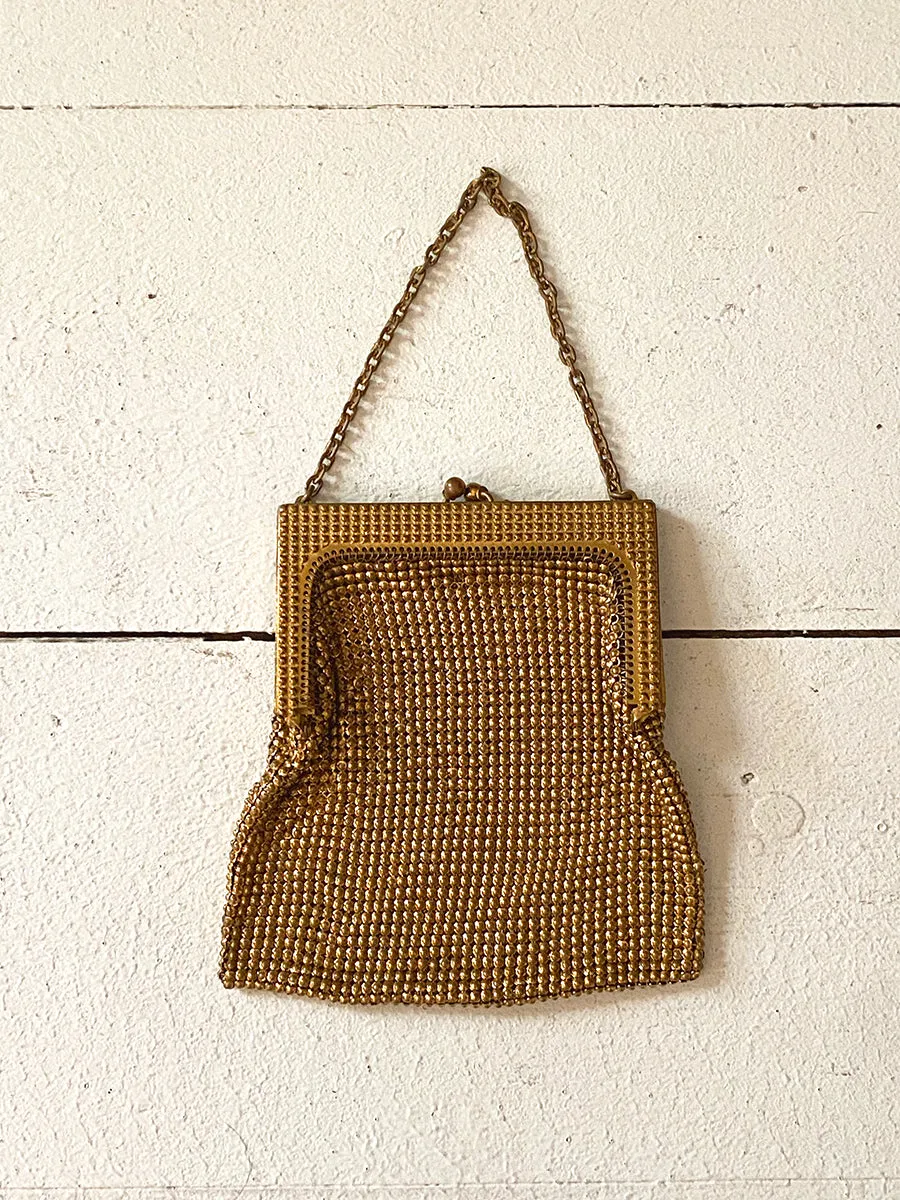 1930's Whiting & Davis Gold Mesh Mini Bag