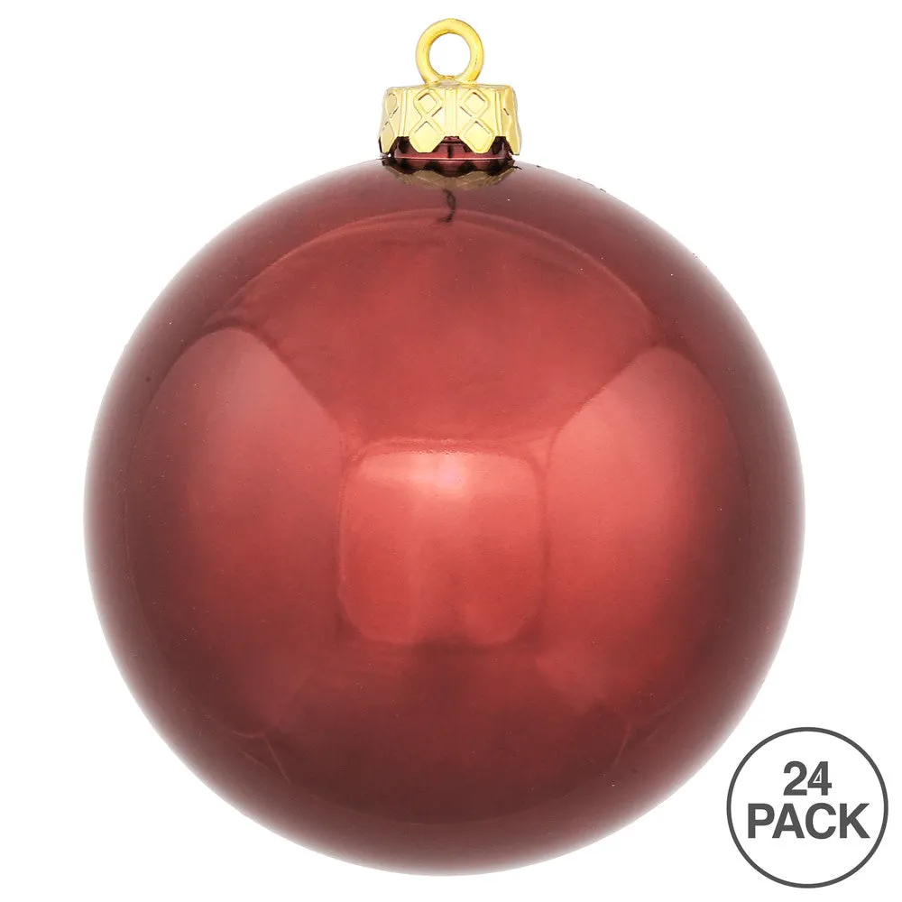 2.4" Wine Shiny Ball UV 24-Bag