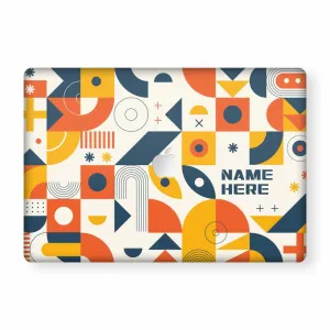 Abstract Column Custom Name Macbook Skin