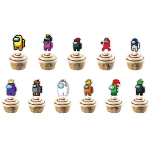 Among Us Cupcake Toppers, 12 Count