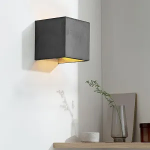 B3 Concrete Cubic Wall Light - Dark Grey - GANTlights