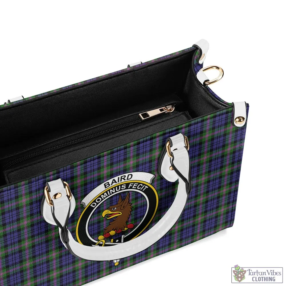 Baird Modern Tartan Luxury Leather Handbags with Family Crest