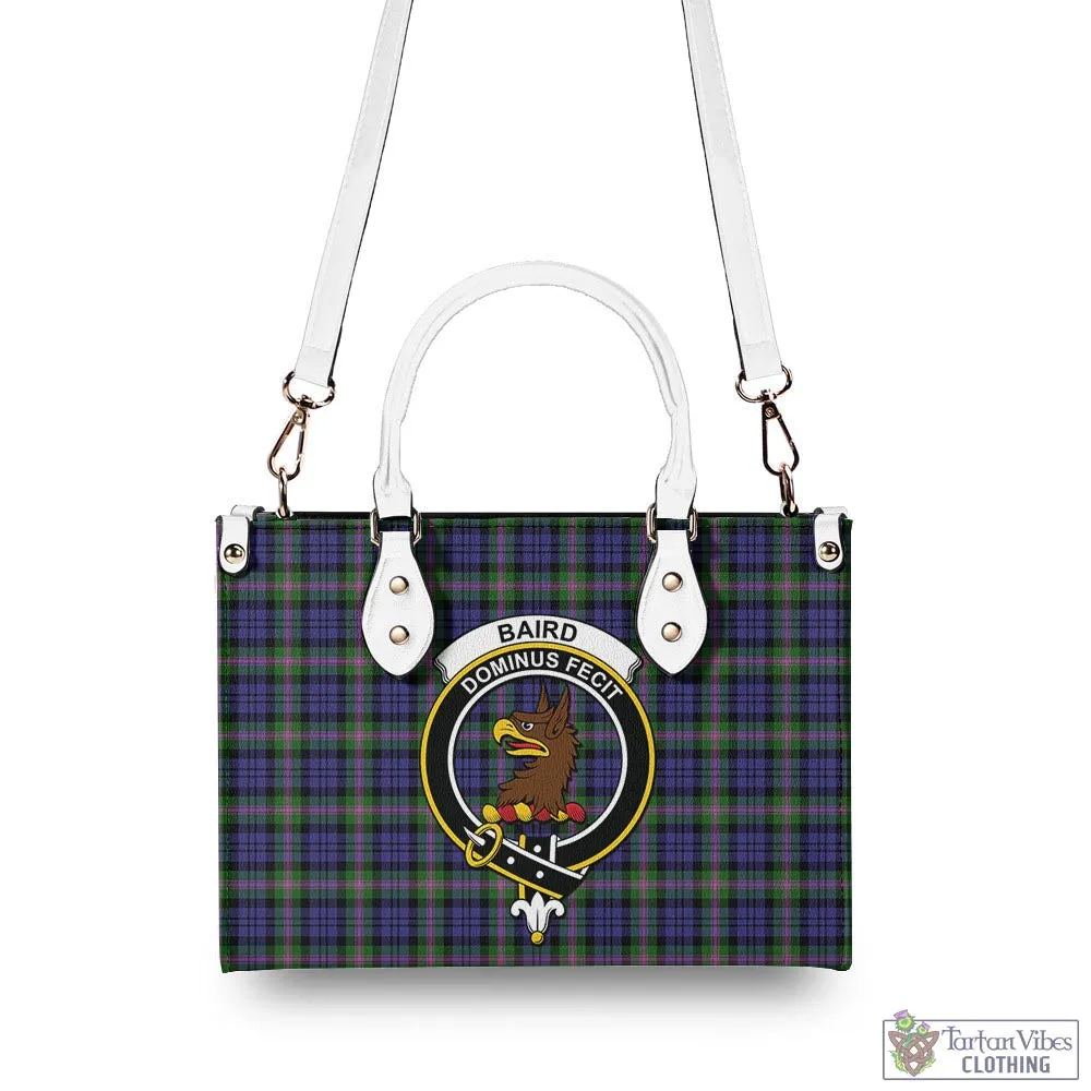 Baird Modern Tartan Luxury Leather Handbags with Family Crest