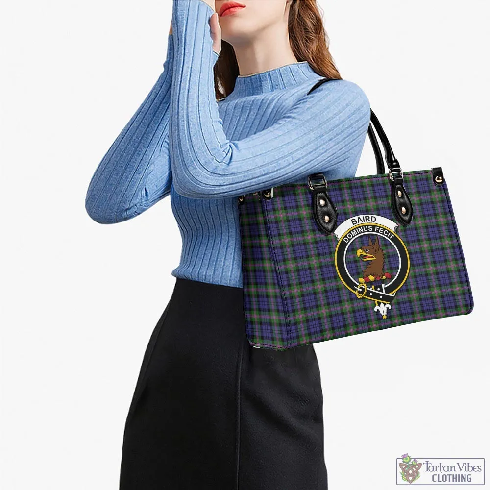 Baird Modern Tartan Luxury Leather Handbags with Family Crest