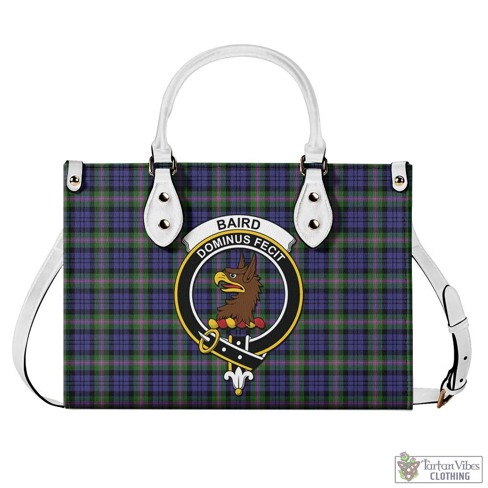 Baird Modern Tartan Luxury Leather Handbags with Family Crest