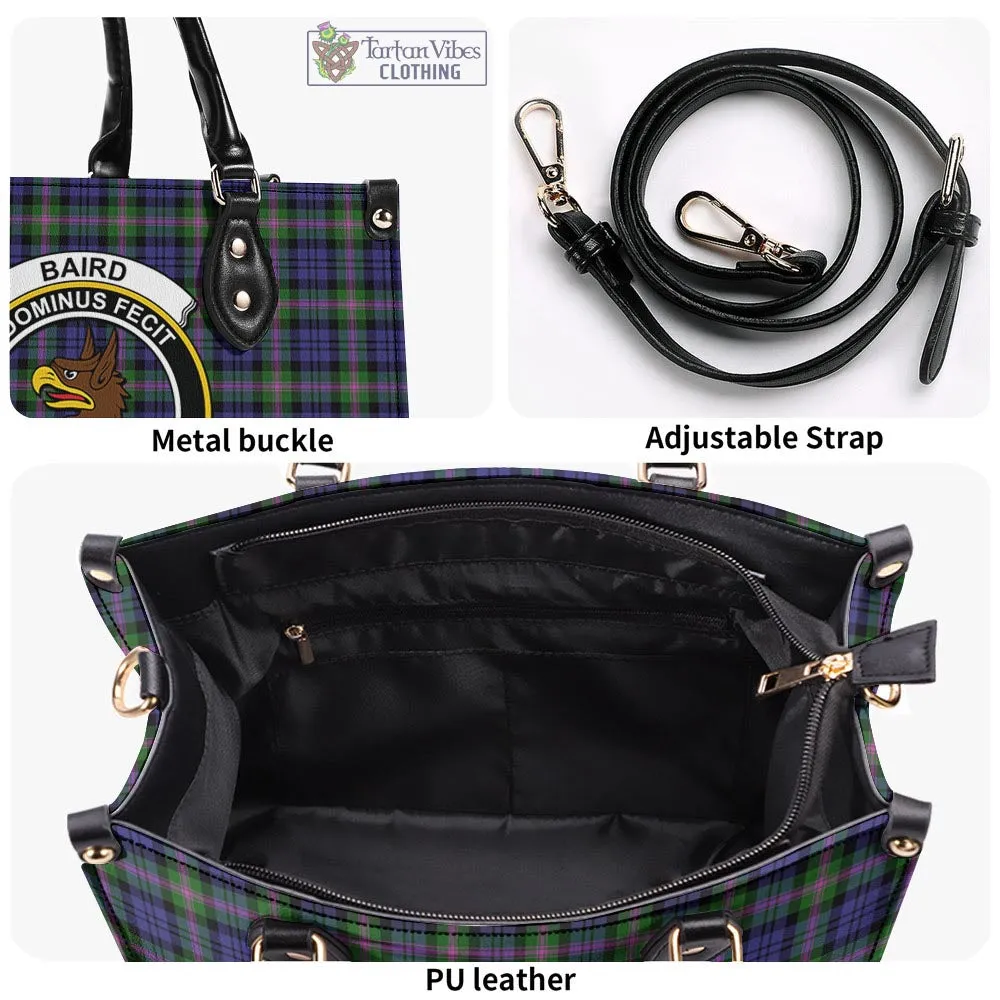 Baird Modern Tartan Luxury Leather Handbags with Family Crest