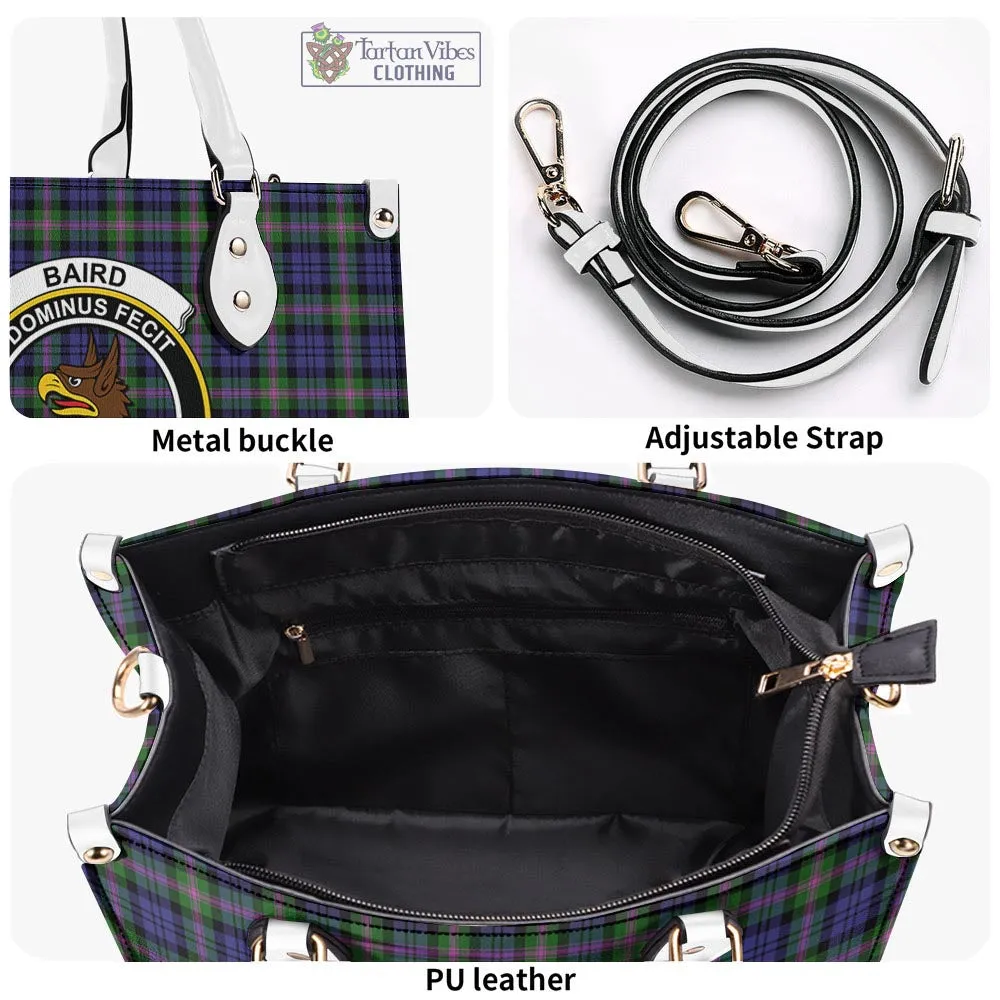 Baird Modern Tartan Luxury Leather Handbags with Family Crest