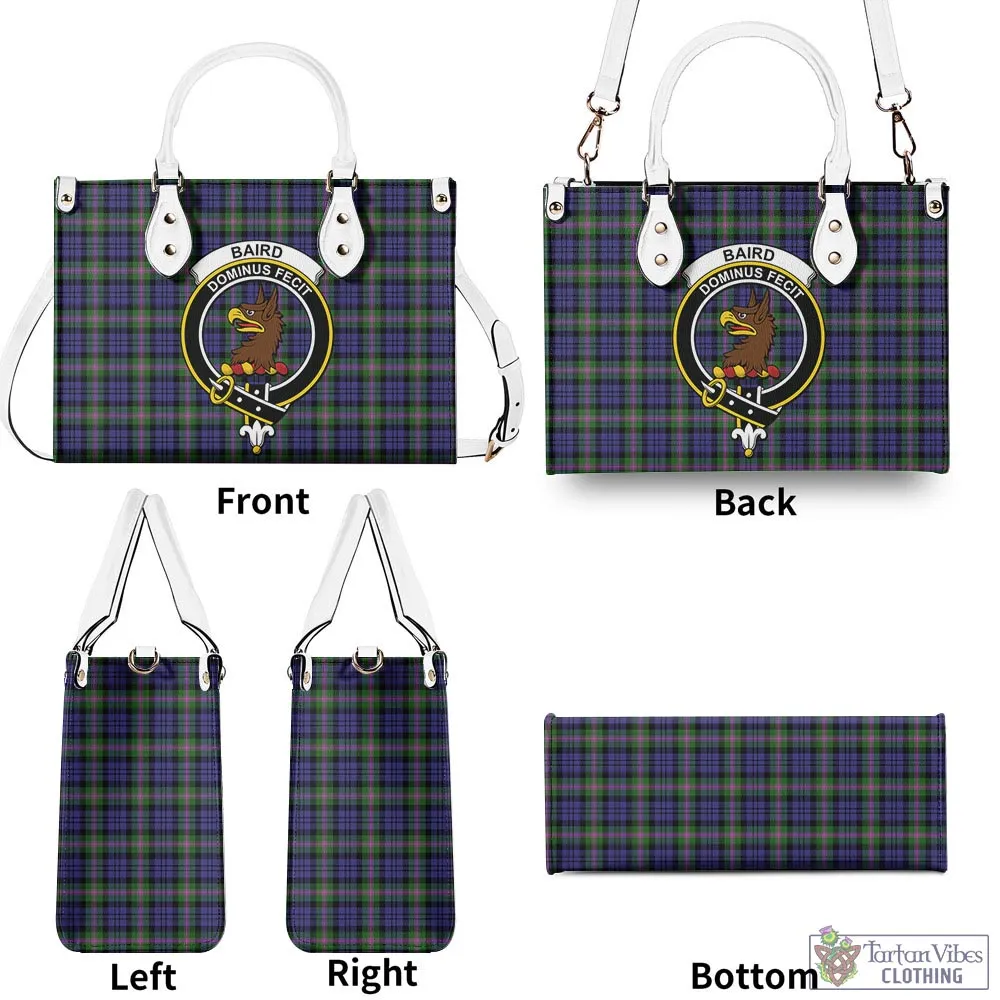 Baird Modern Tartan Luxury Leather Handbags with Family Crest