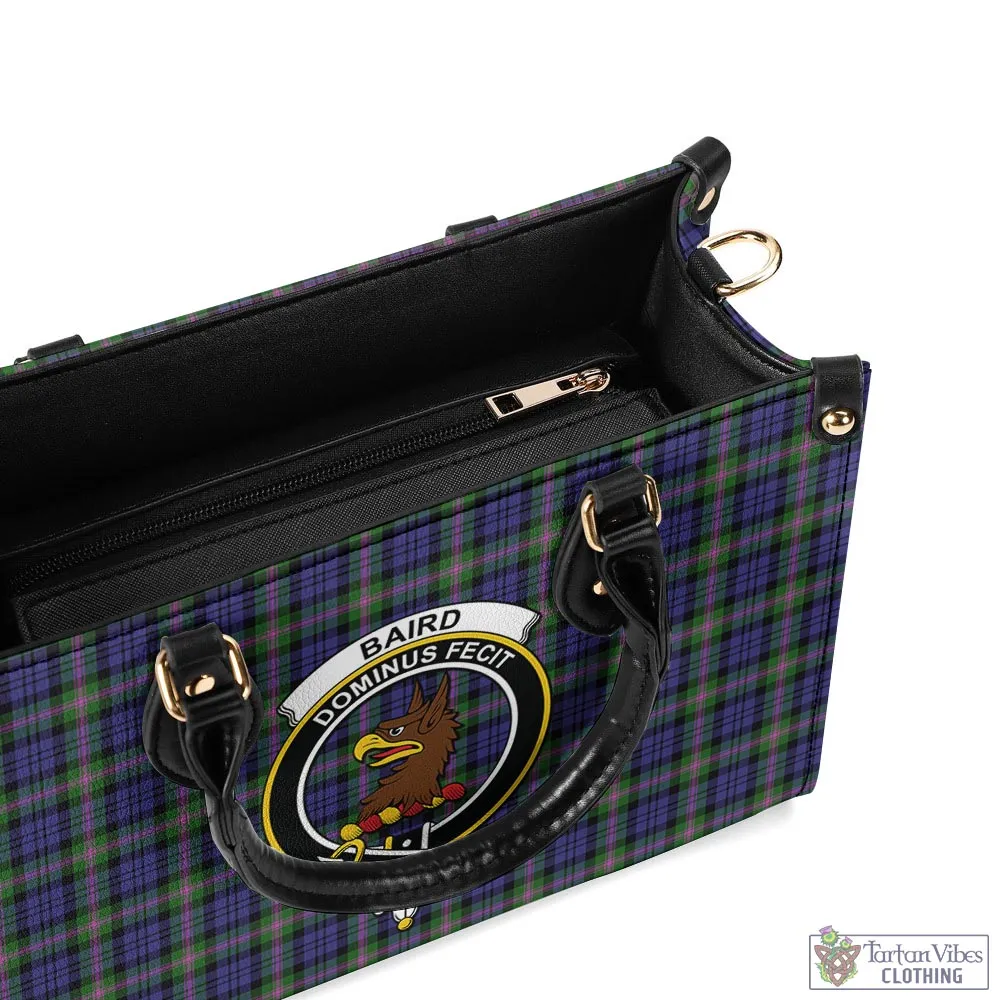 Baird Modern Tartan Luxury Leather Handbags with Family Crest