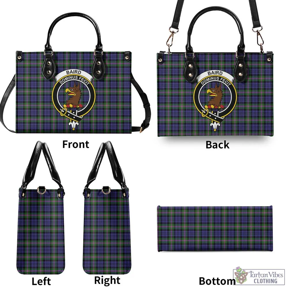 Baird Modern Tartan Luxury Leather Handbags with Family Crest