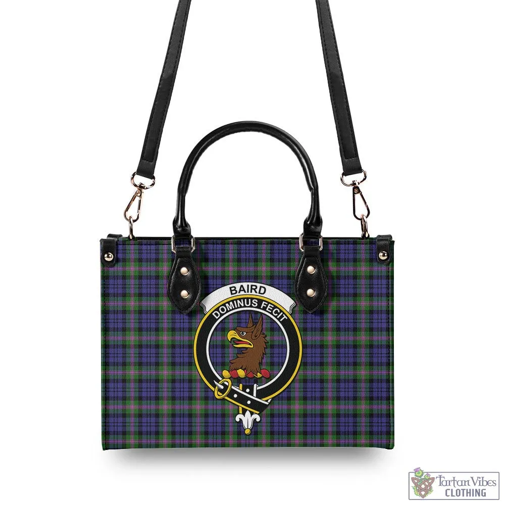 Baird Modern Tartan Luxury Leather Handbags with Family Crest