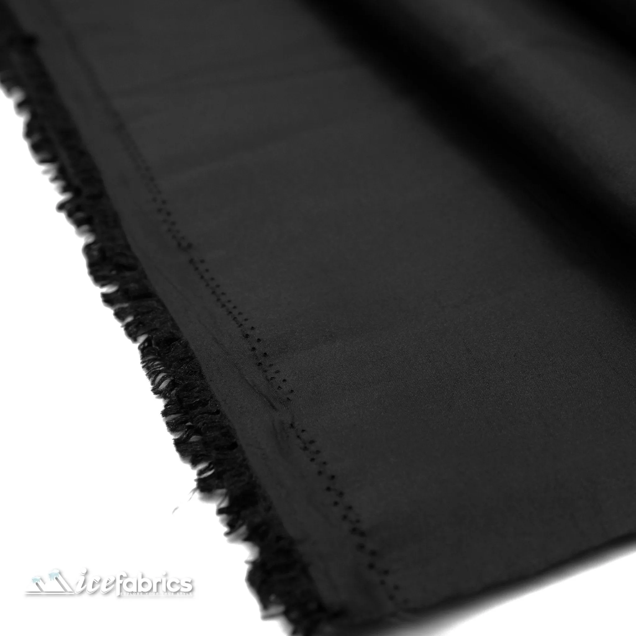 Black Luxury Solid/ Taffeta Fabric / Fashion Fabric