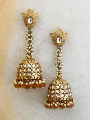 Brown Rajkumari Jhumkis