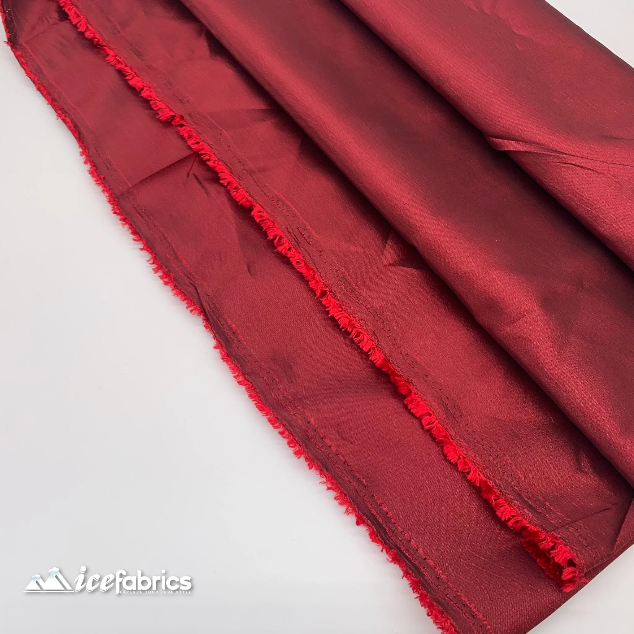 Burgundy Luxury Solid/ Taffeta Fabric / Fashion Fabric