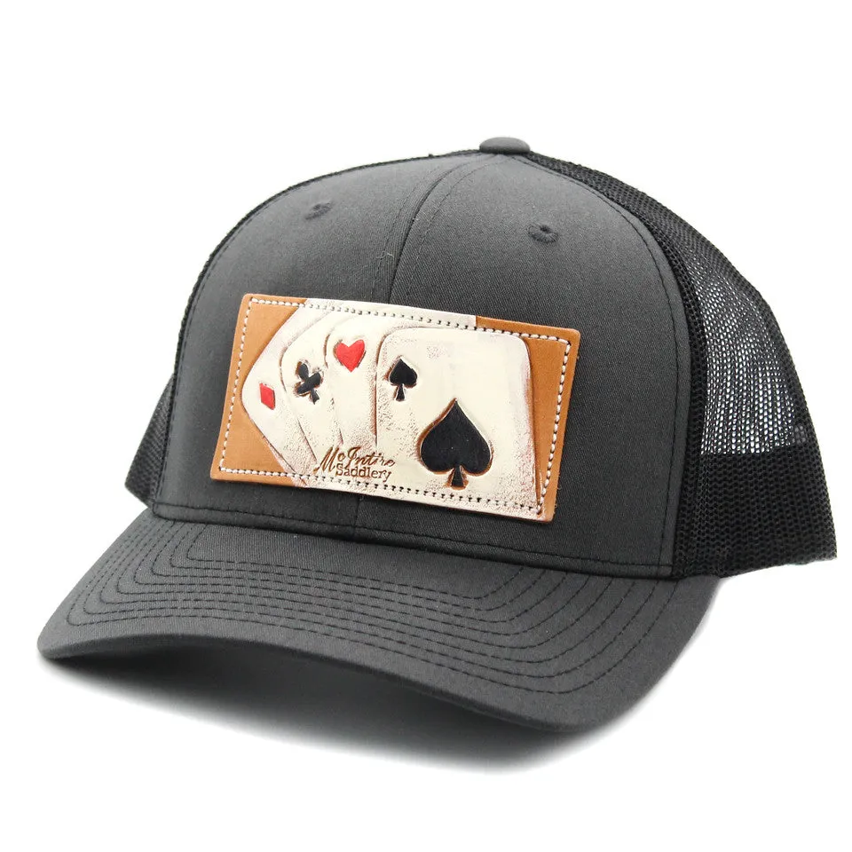 Cards Leather Patch Cap