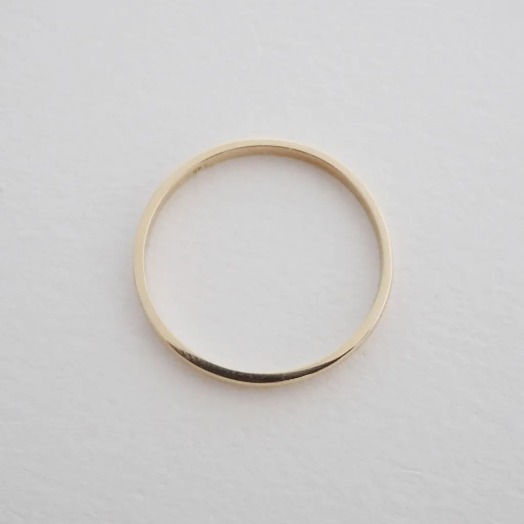 Classic Stacking Ring, 14k Gold