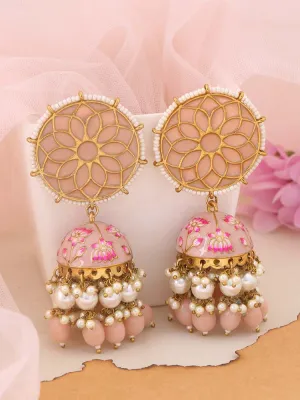 Crepe Gamini Lotus Jhumkis