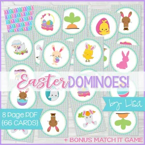 DOMINOES Game {Easter} PRINTABLE