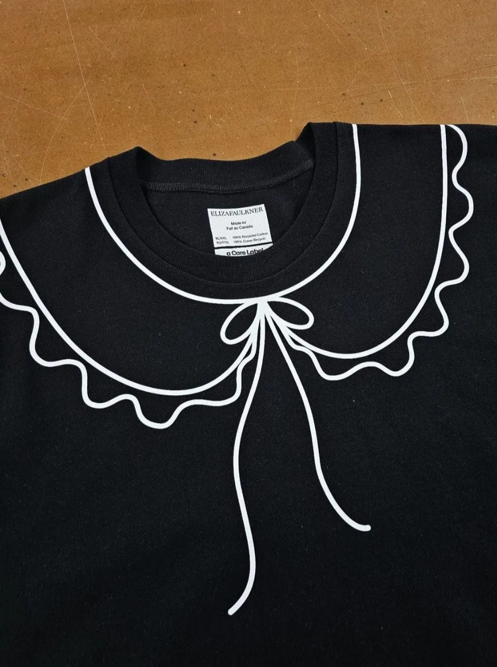 ELIZA FAULKNER - Recycled trompe l'oeil tee black