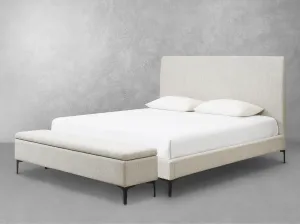 Evella Upholstered Bed and Storage Bench