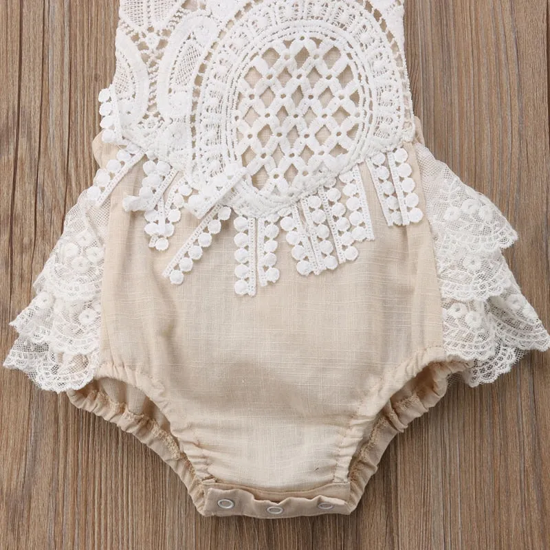 Fashion Lace Romper Sleeveless Jumpsuit, 0-24M