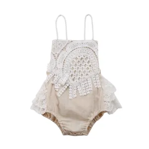 Fashion Lace Romper Sleeveless Jumpsuit, 0-24M