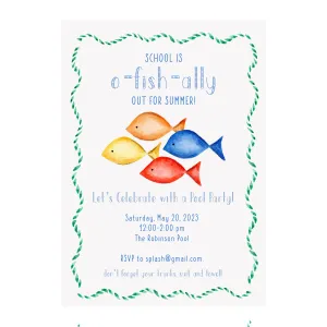 Fish Pool Party Invitation