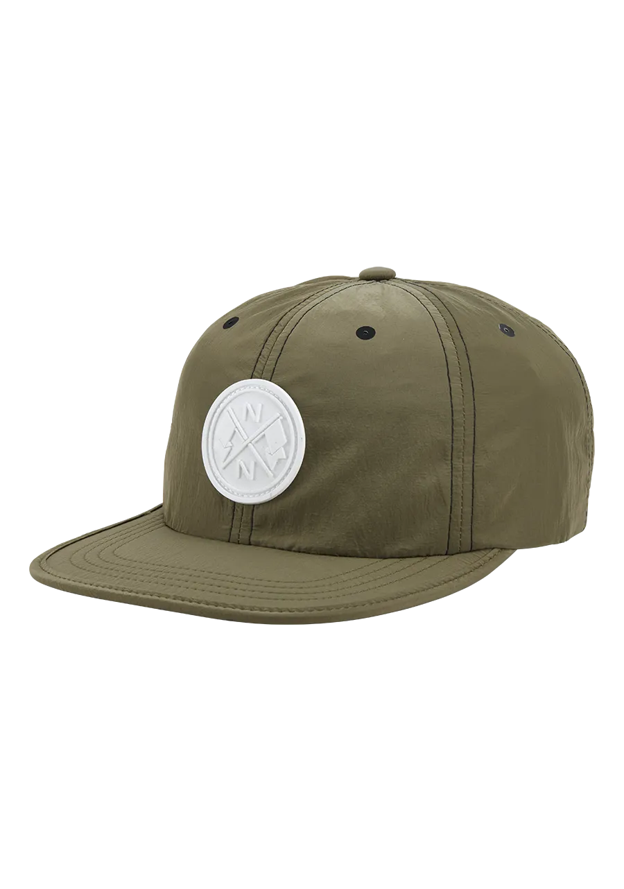 Flight Strapback Hat - Olive / White