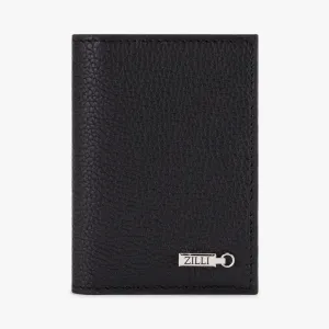 Folding Grained Calfskin Card Holder