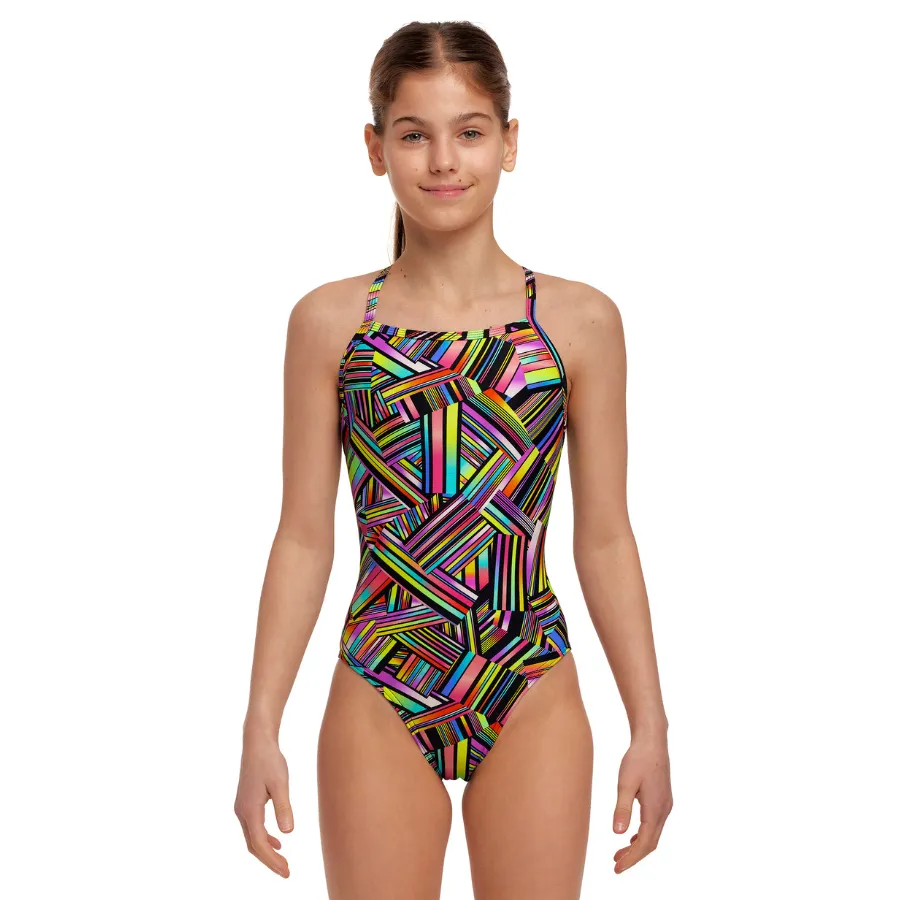 Funkita Girls Tie Me Tight One Piece FKS001G - Strip Straps