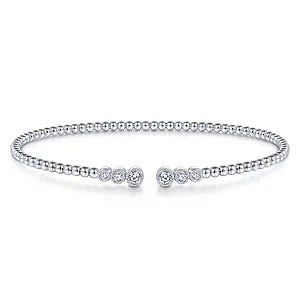 Gabriel & Co White Bujukan Split Bangle with Diamonds