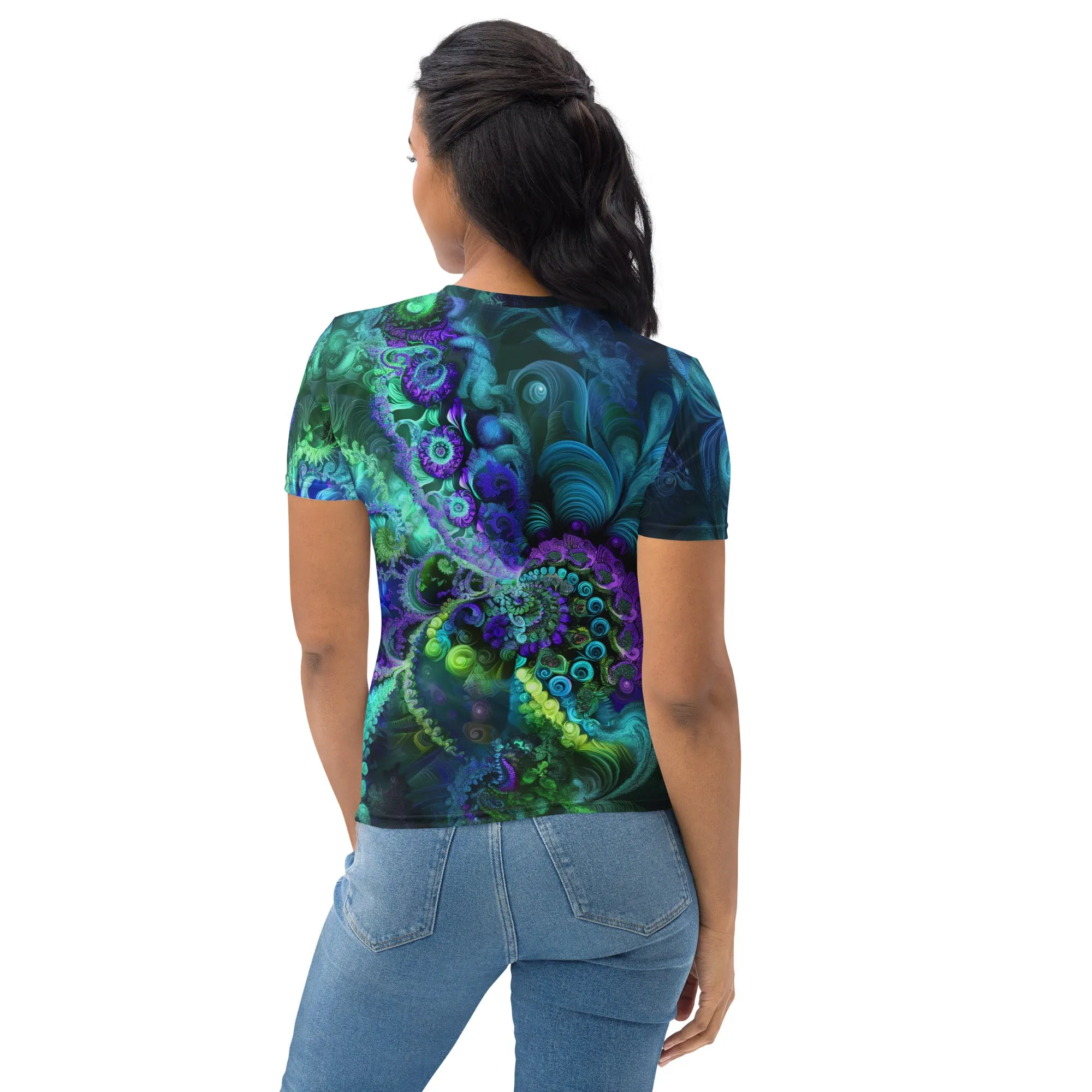 Green and Purple Fractal Women's T-shirt