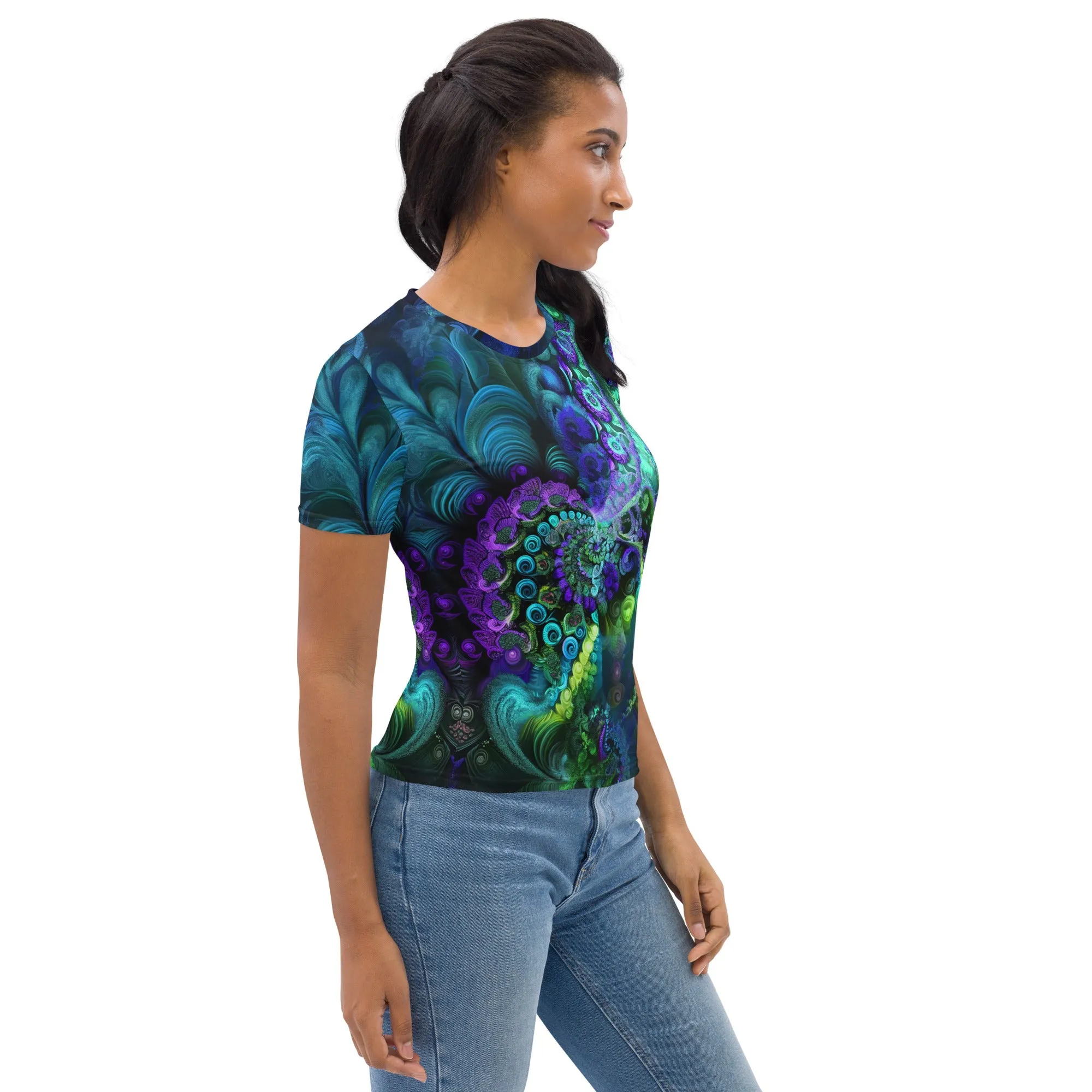 Green and Purple Fractal Women's T-shirt