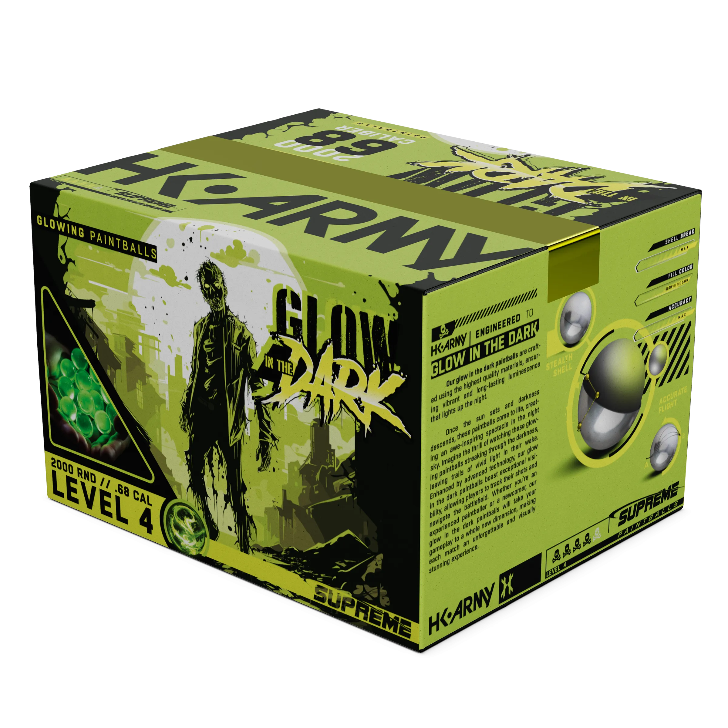 HK Army Glow-In-The-Dark Paintballs - 2000 Rounds