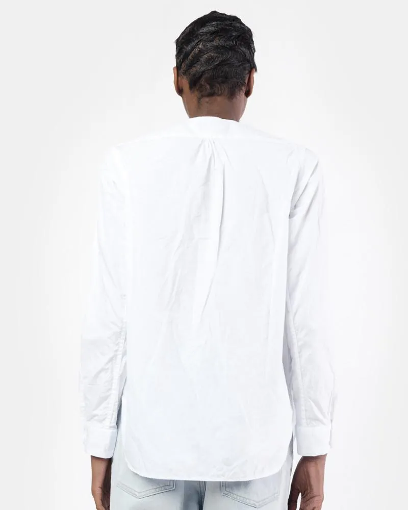 Irving Shirt in White Broadcloth