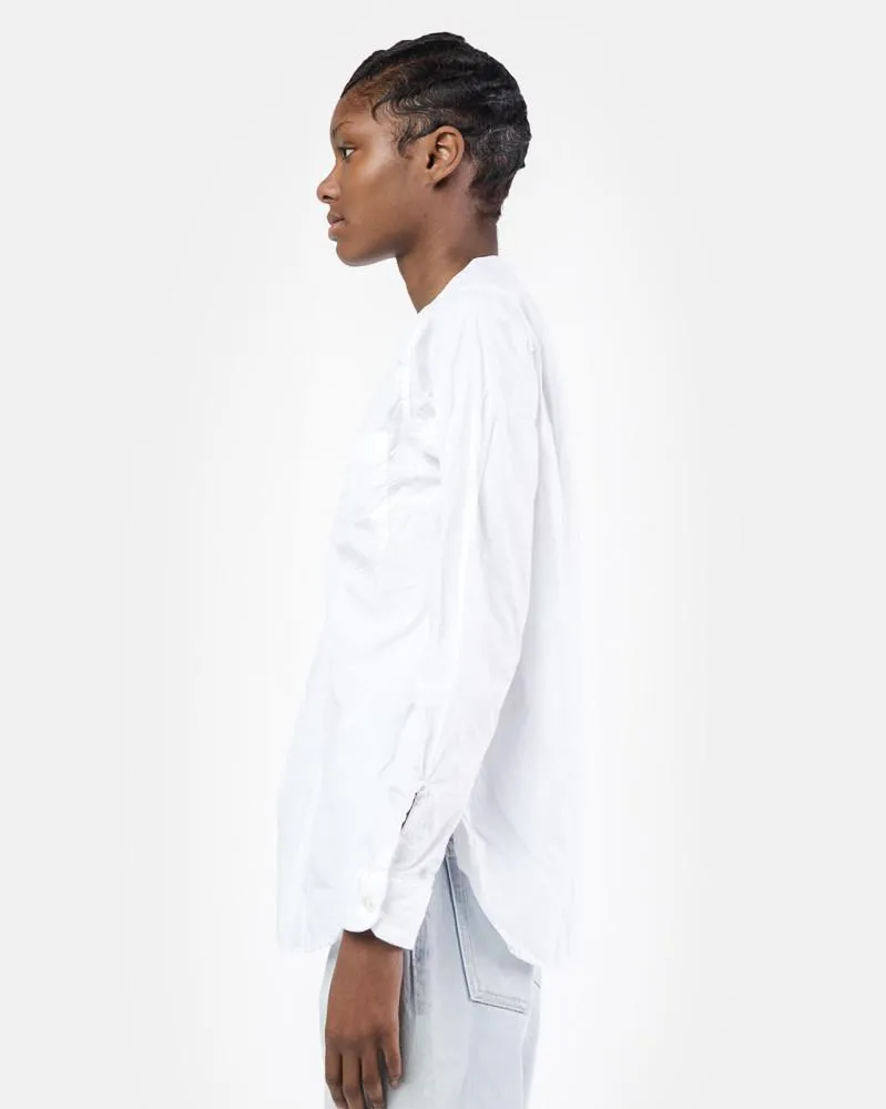 Irving Shirt in White Broadcloth