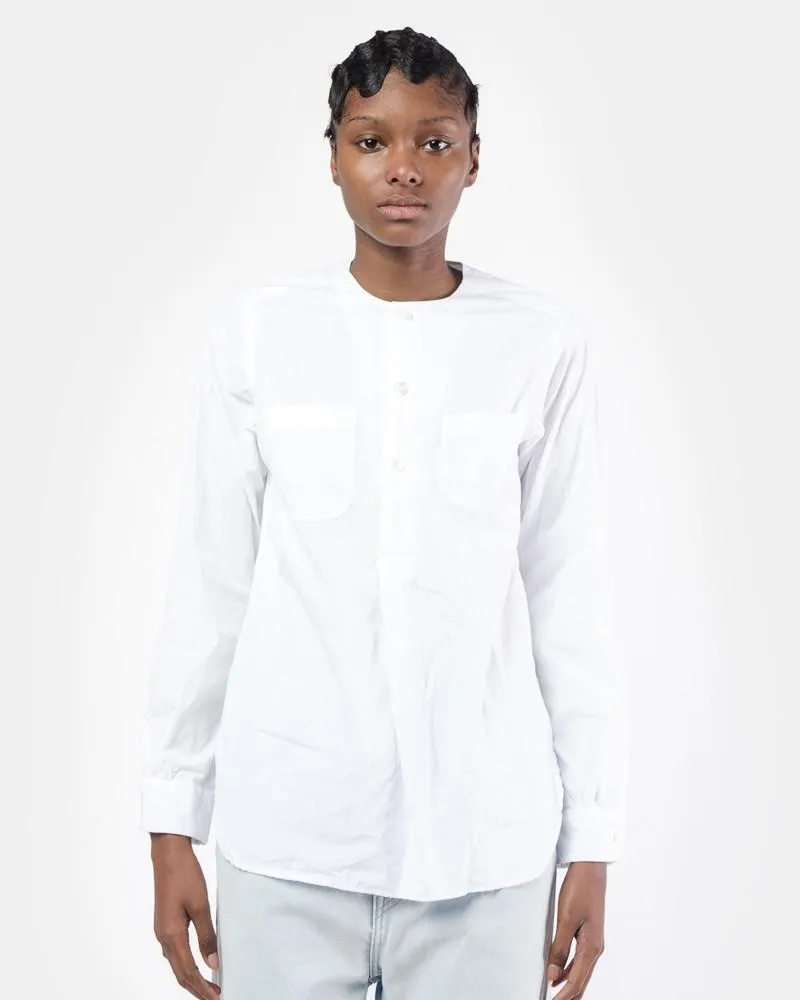 Irving Shirt in White Broadcloth