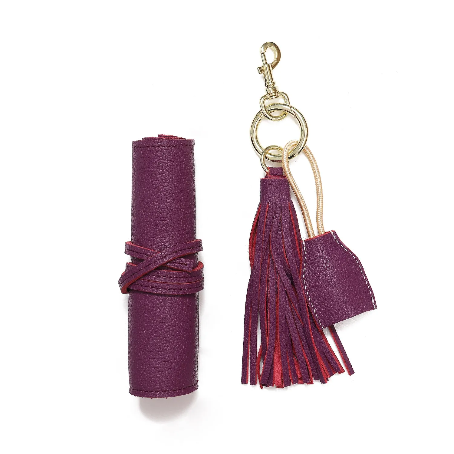 Leather Tassel keychain with USB cable   Leather Tech Wrap Up