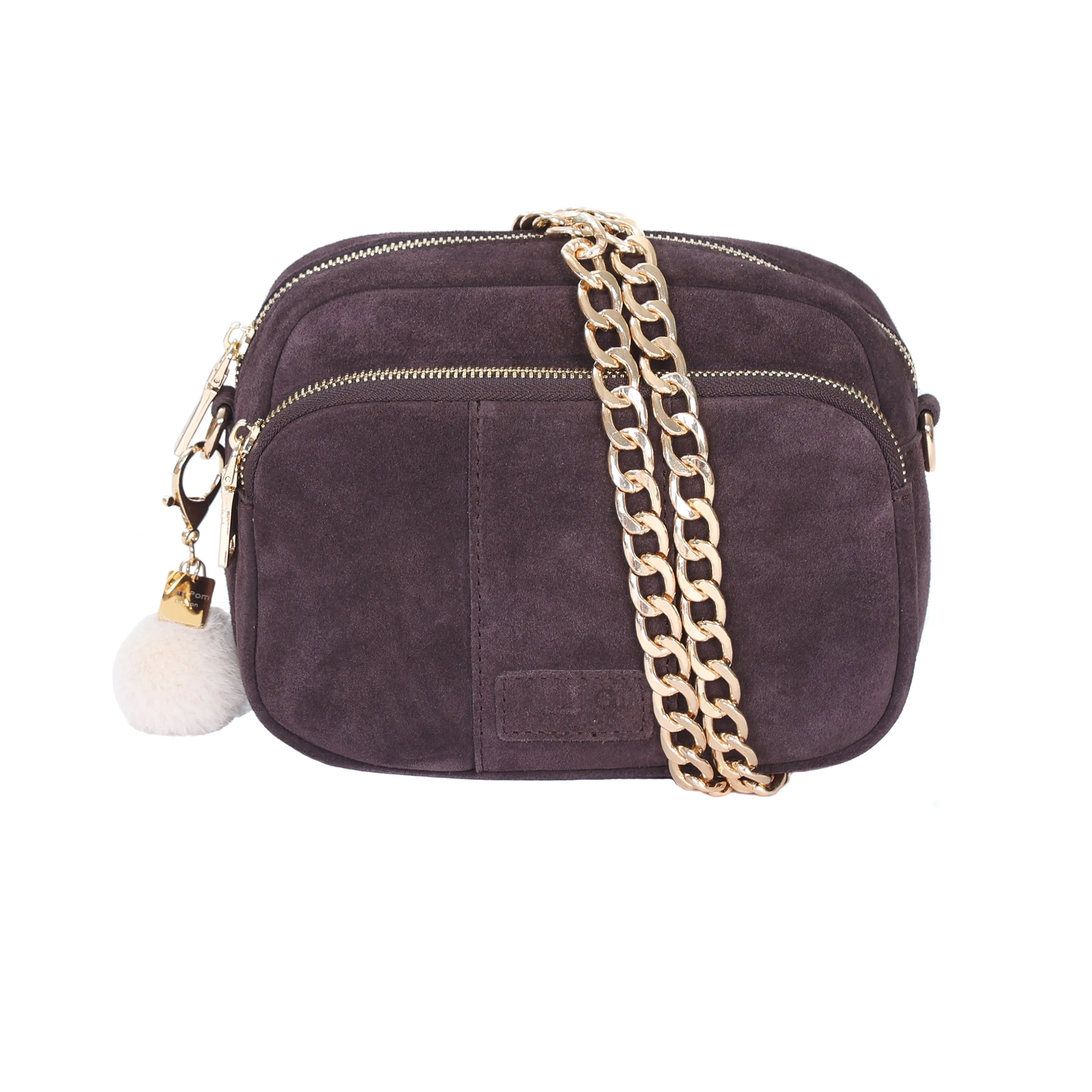 Mayfair Suede Bag Chocolate Plum