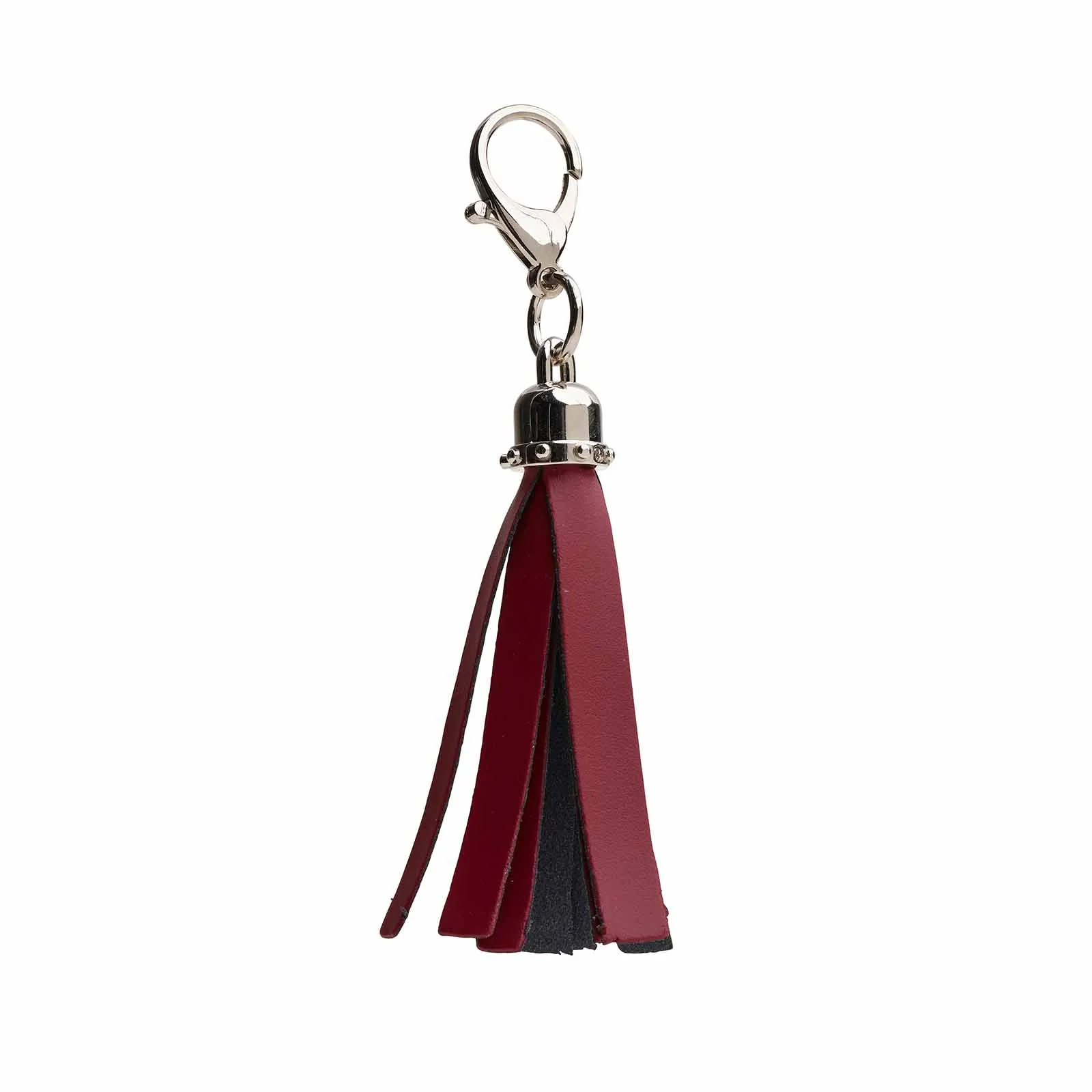 Mini tassel bag charm - Oxblood