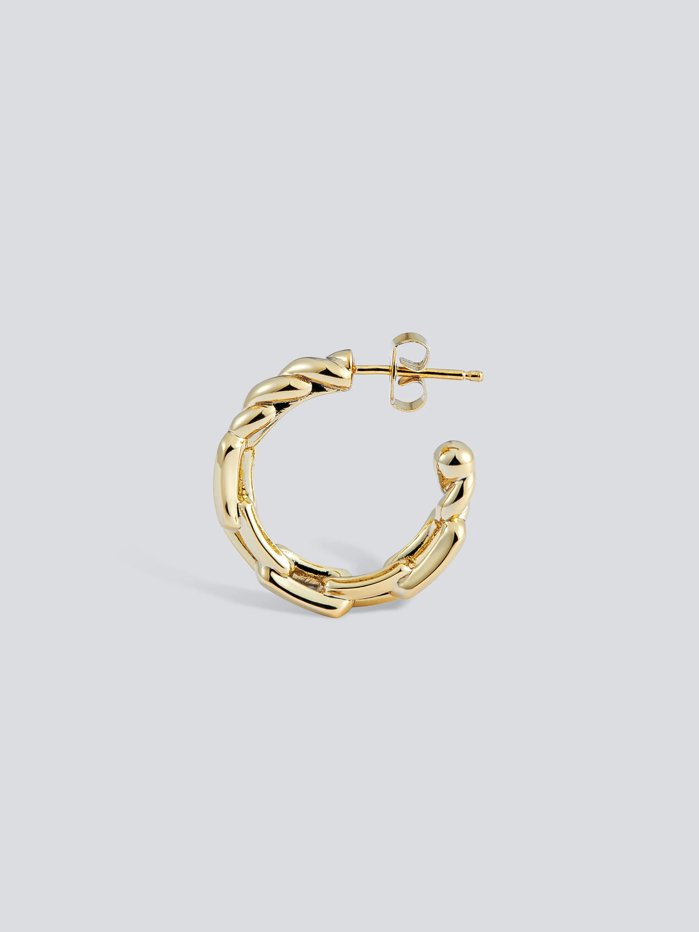 Mix Chain Link Hoop Earring