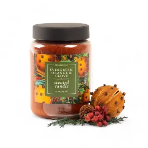 Monticello Evergreen & Orange Jar Candle