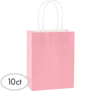 New Pink Small Paper Gift Bags 8"  | 10 ct