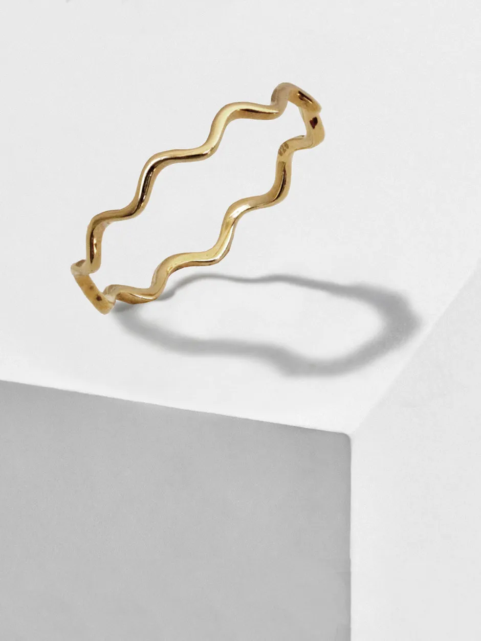 NOODLE Wavy Stackable Ring | Sterling Silver