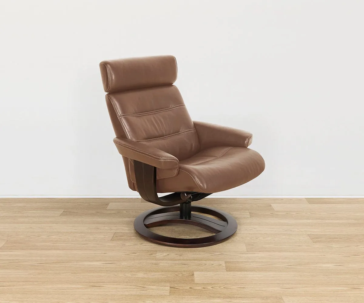 Oswin Leather Recliner & Ottoman