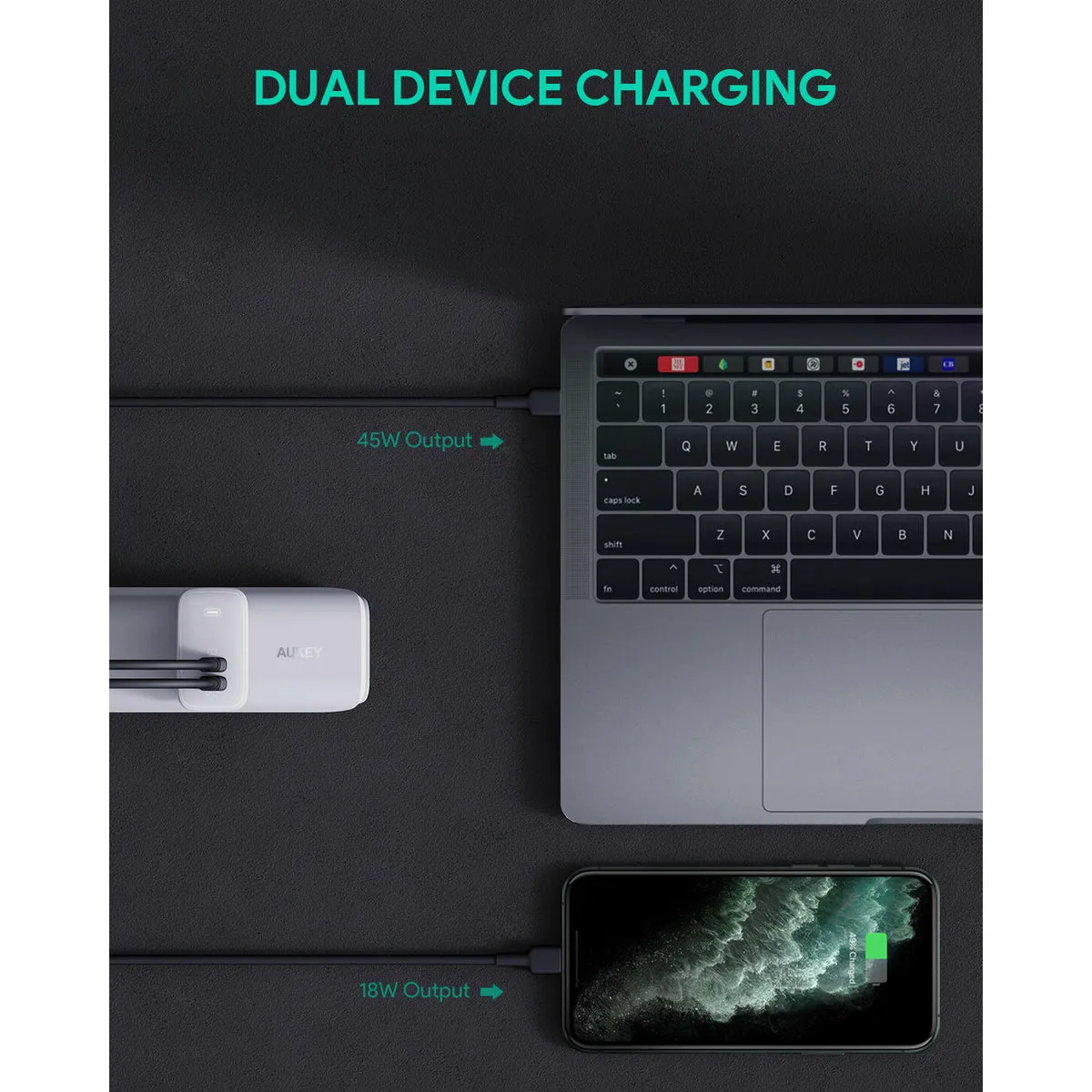 PA-B4 Omnia Duo 65W Dual-Port PD Charger with Dynamic Detect